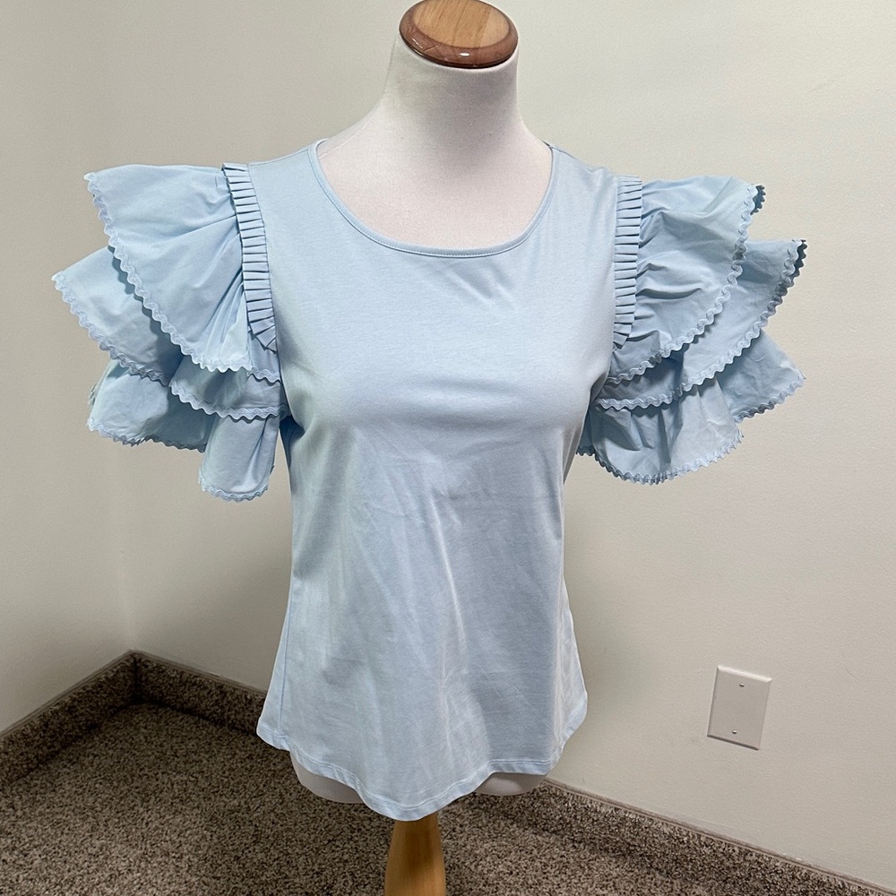 🌴 NWT Marc New York Ruffle Sleeve Tee